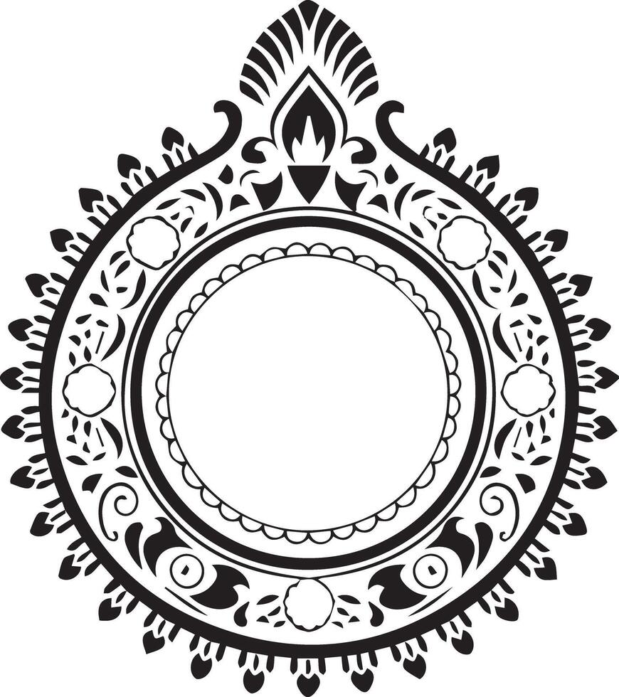 Minimalist style Thai frame illustration vector