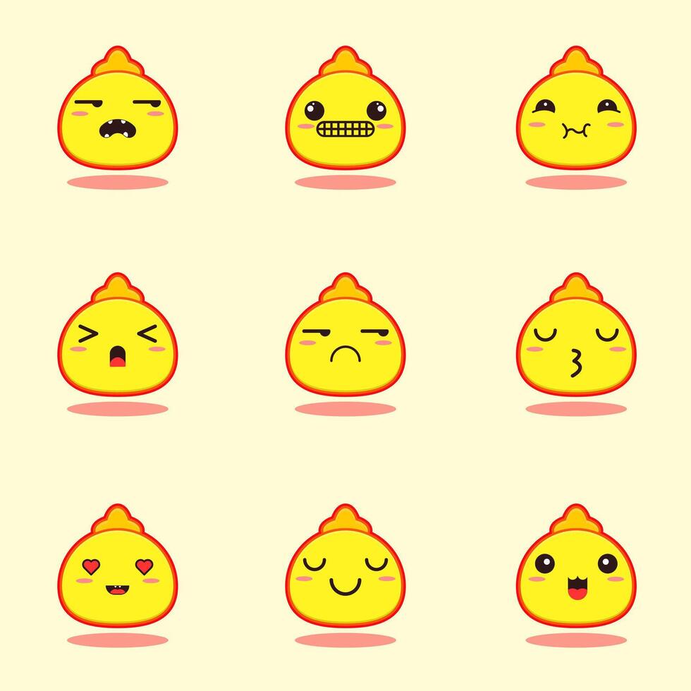 a set of emoticons with different expressions vector