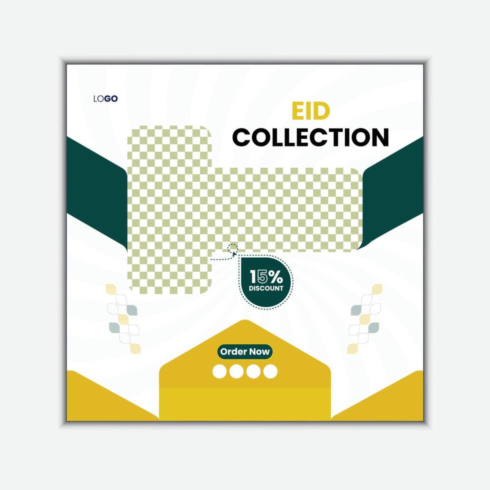 Eid collections social media design for advertising vector
