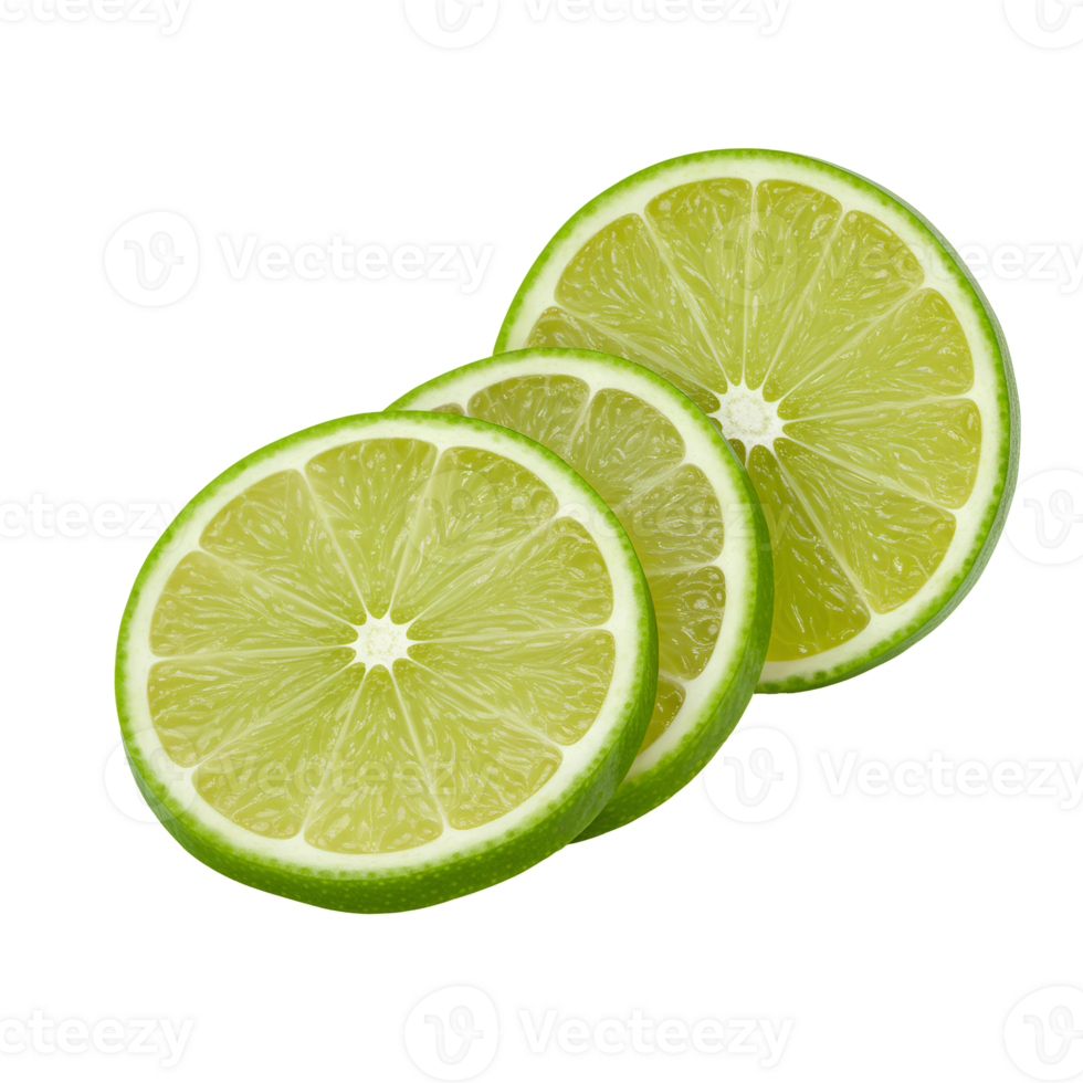 Fresh lime slice top view, vibrant green citrus fruit with juicy pulp, perfect for tropical drinks, summer cocktails, and organic food designs png