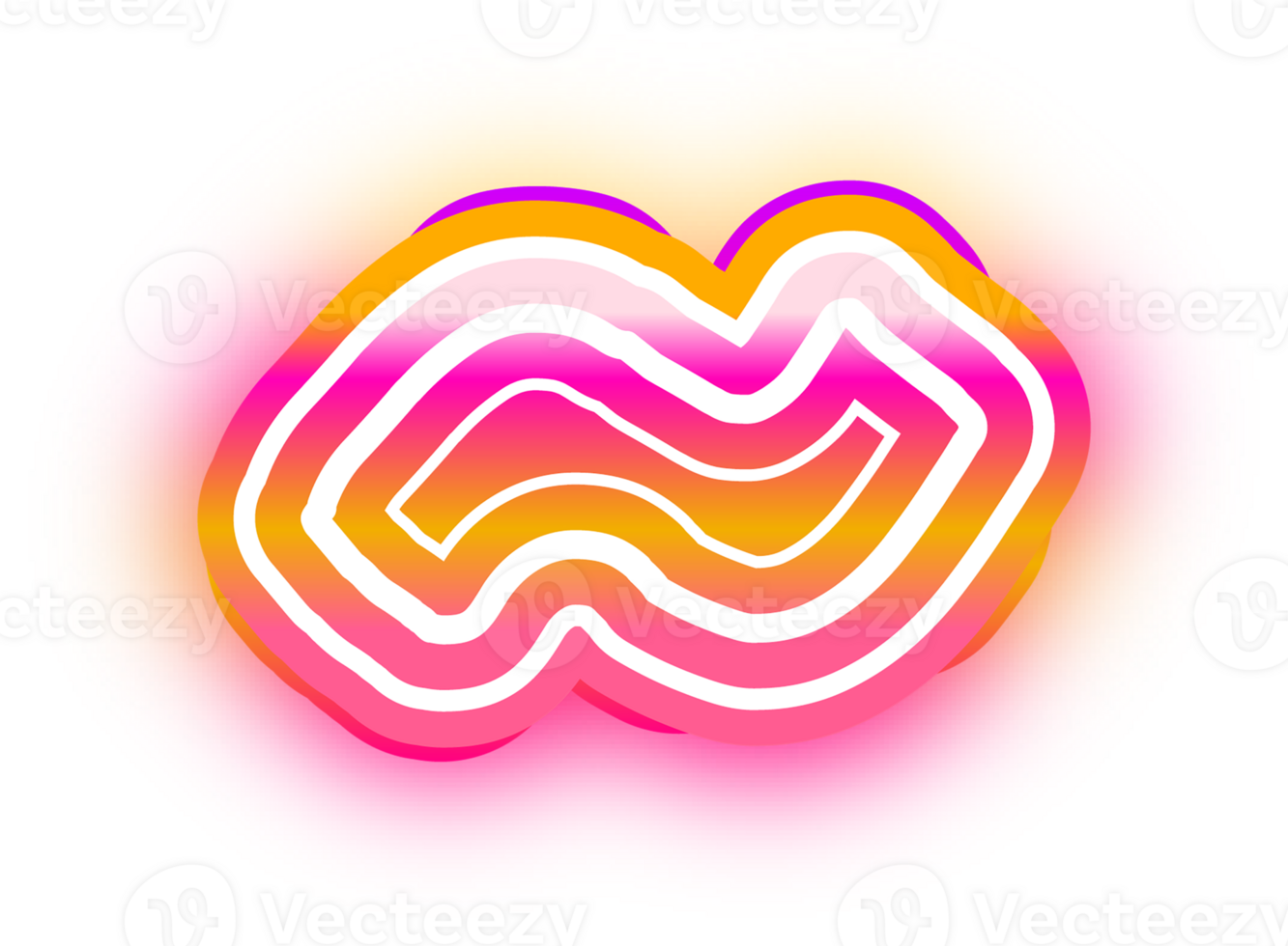 Gradient Neon Wavy Symbol png