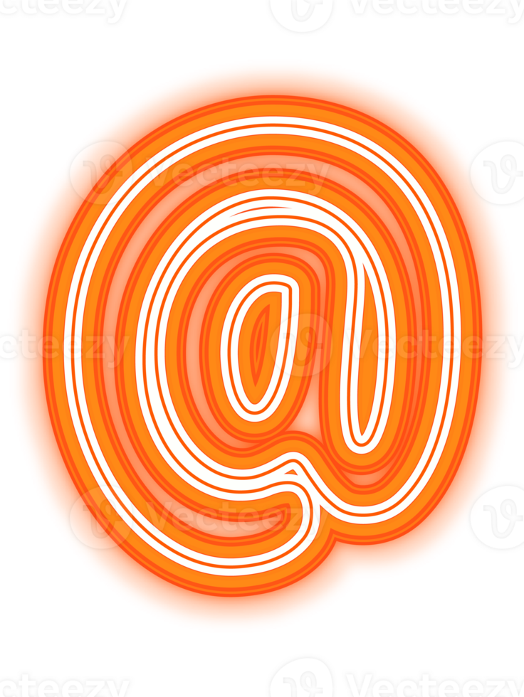 Neon Orange Username Symbol png