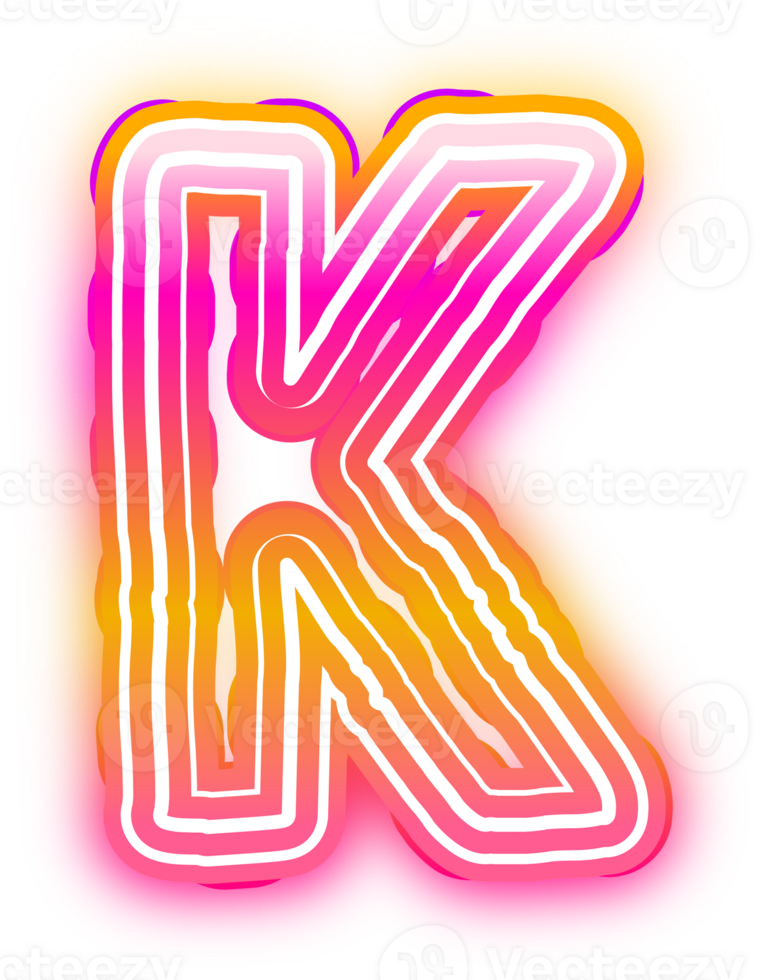 neon letter k png