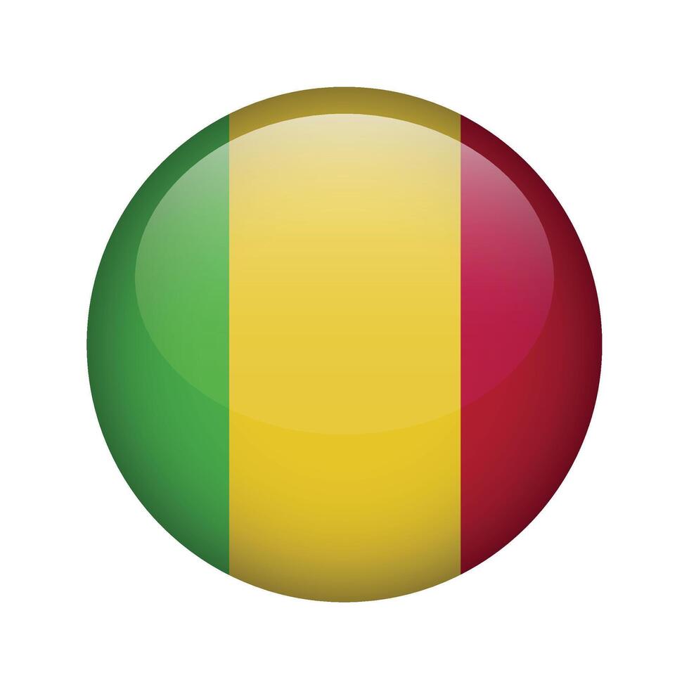 Mali country round icon flag illustration vector