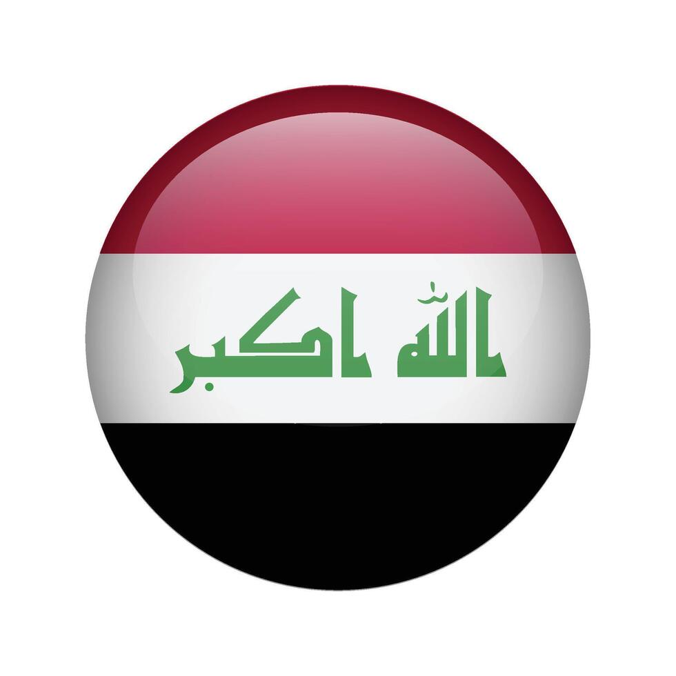 Iraq country round icon flag illustration vector