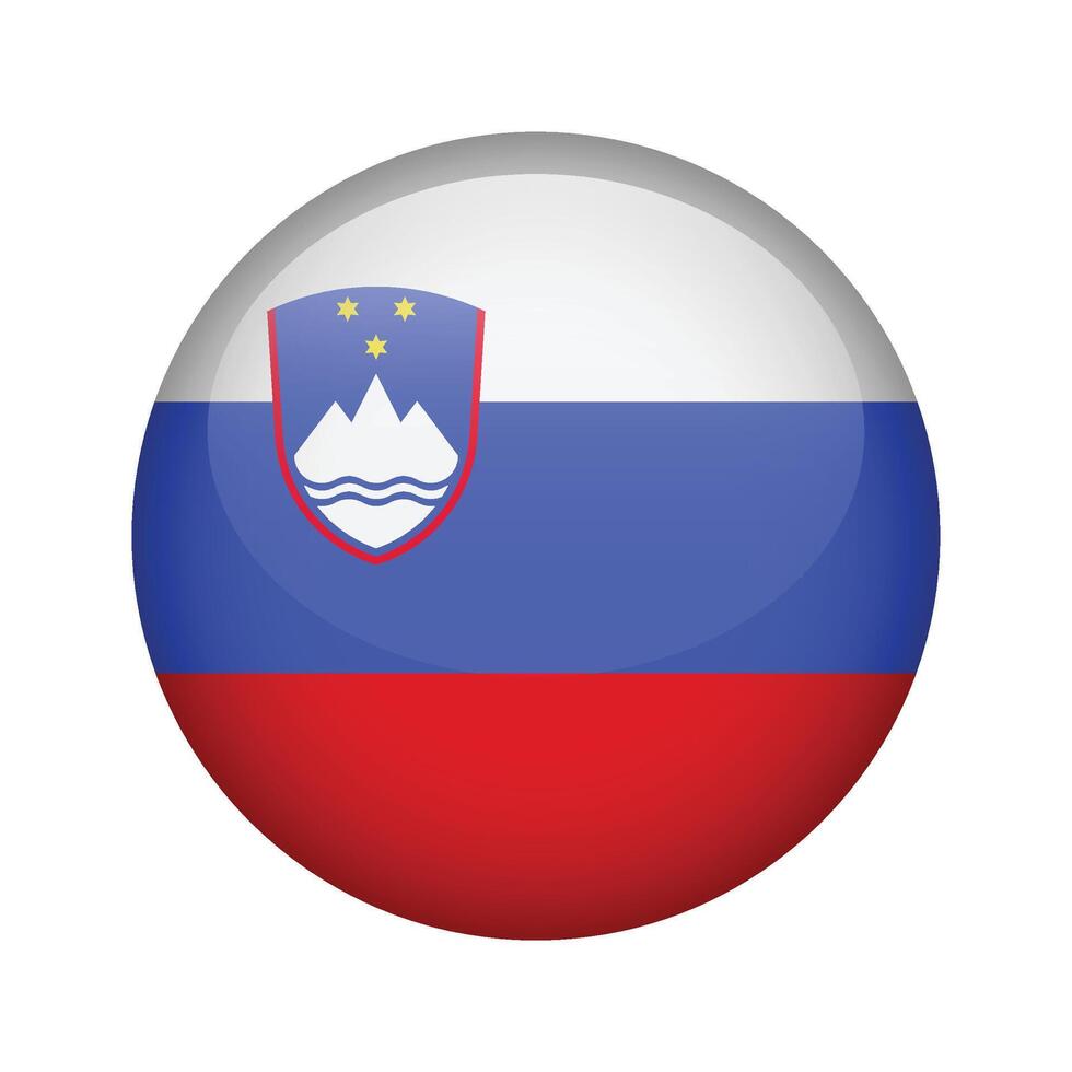 Slovenia country round icon flag illustration vector