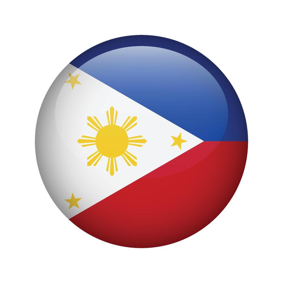 Philippines country round icon flag illustration vector