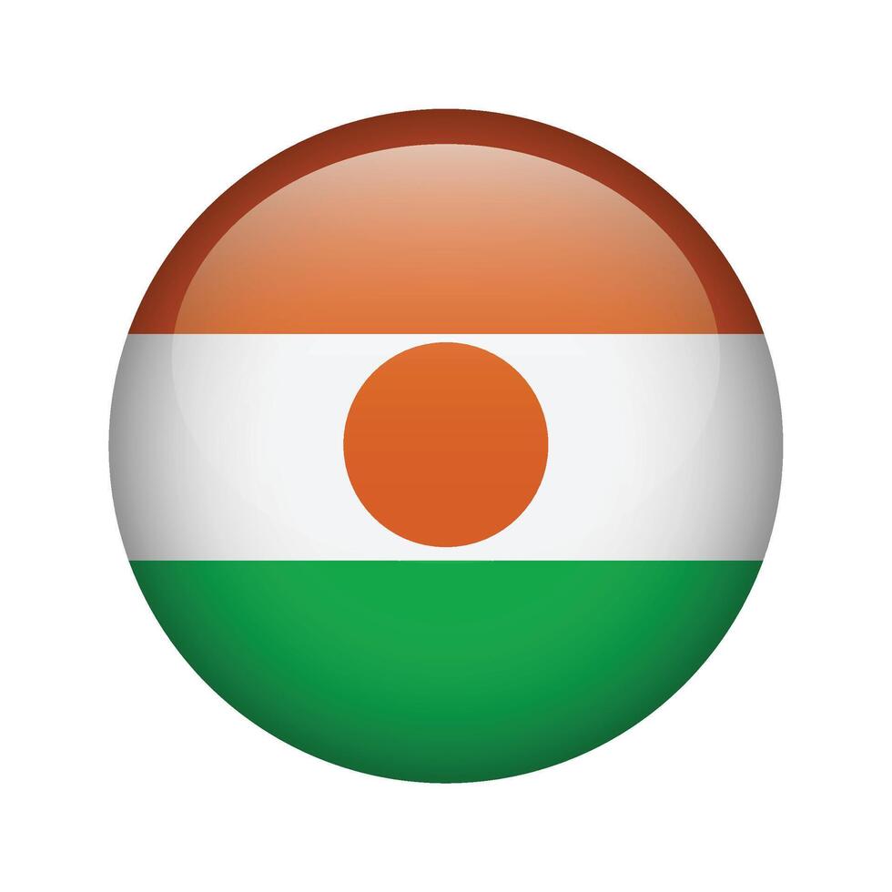 Niger country round icon flag illustration vector