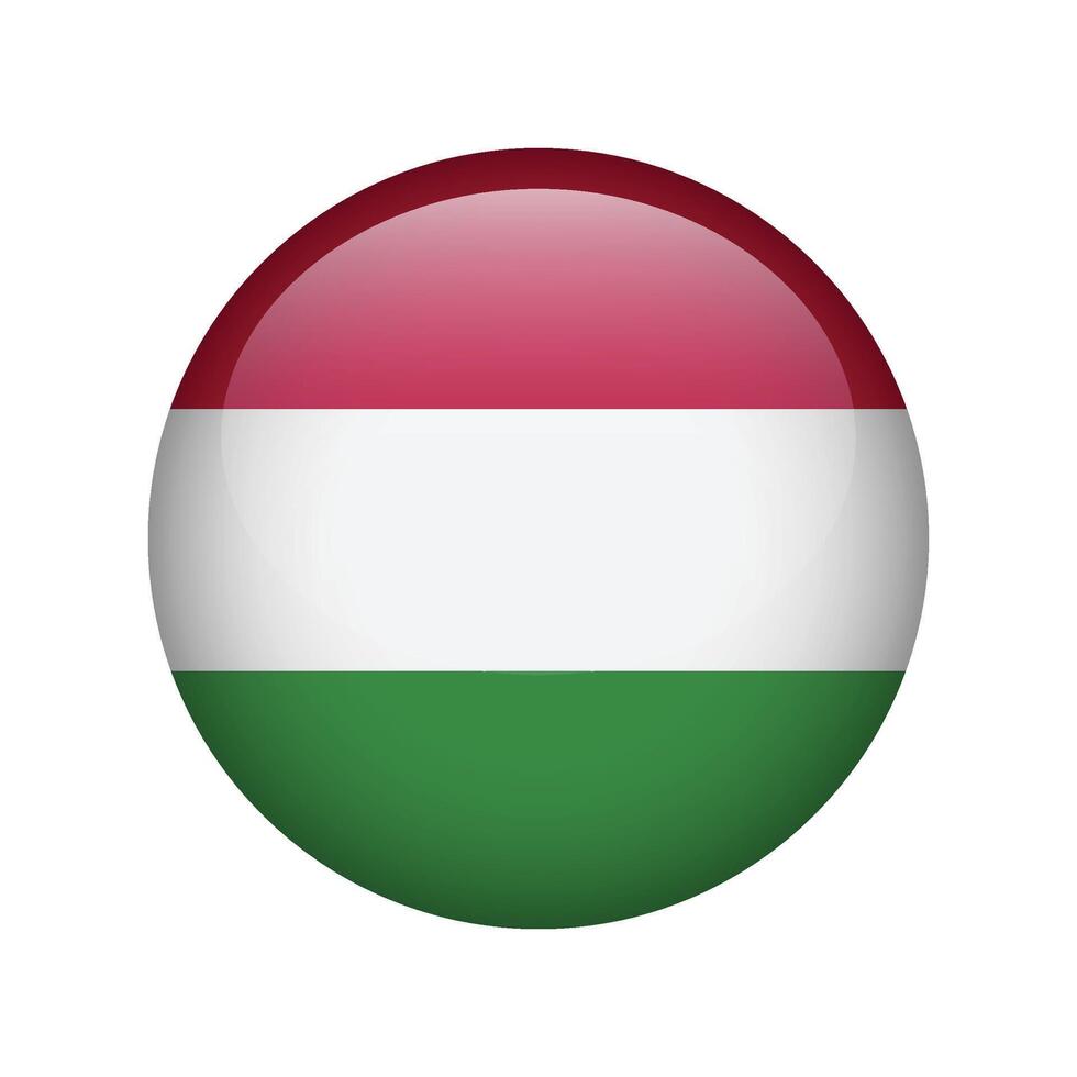 Hungary country round icon flag illustration vector