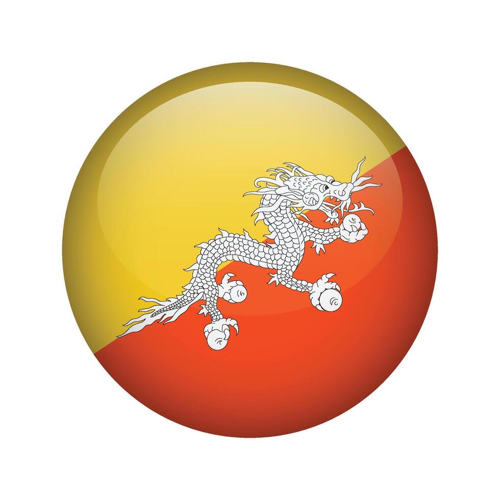 Bhutan country round icon flag illustration vector