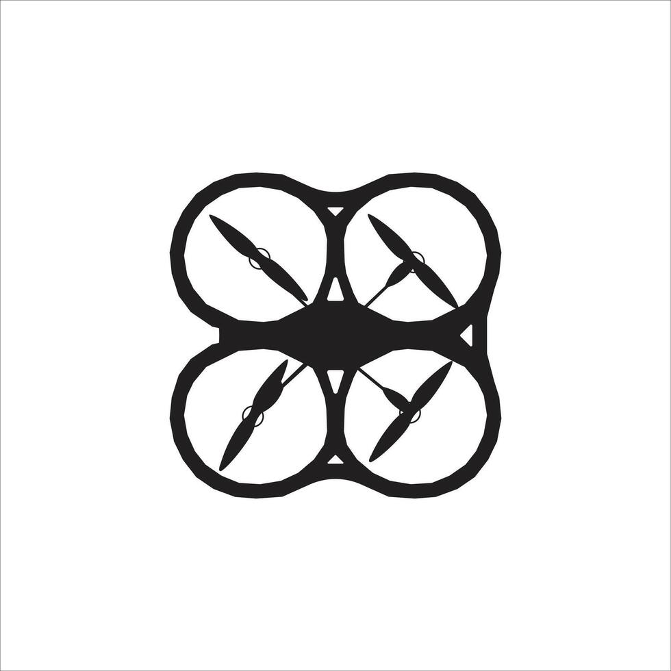 Hovering Drone Silhouette vector