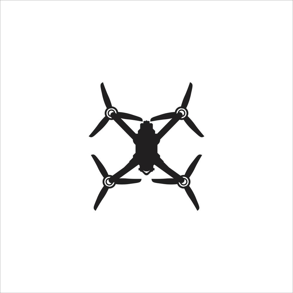 Quadcopter Drone silhouette vector