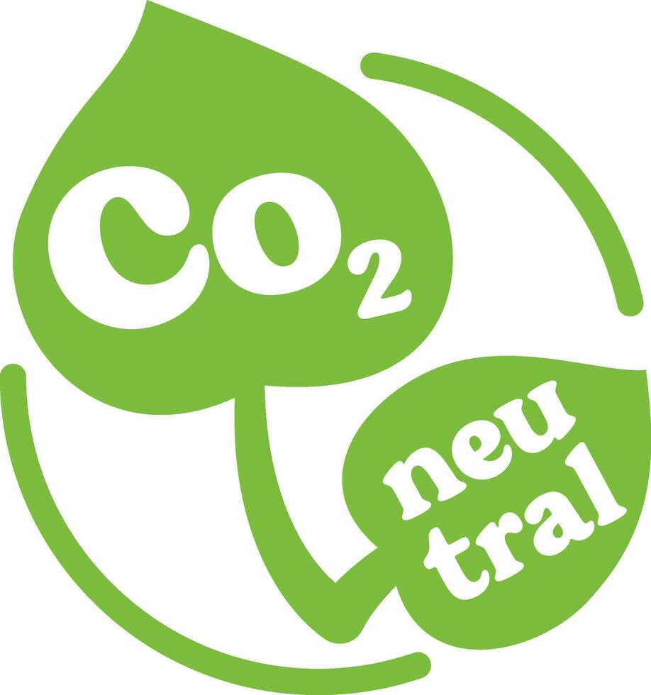 A stylish and modern logo in the form of a green leaf symbolizes environmental purity and nature conservation. vector