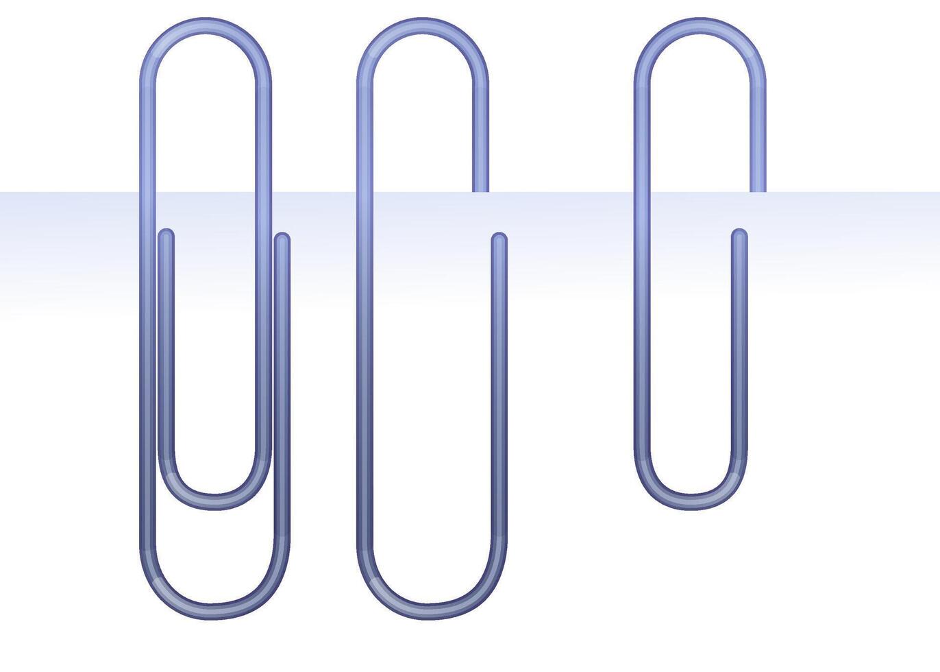 Paperclip on Paper. Stock illustration in semi-realistic style. vector