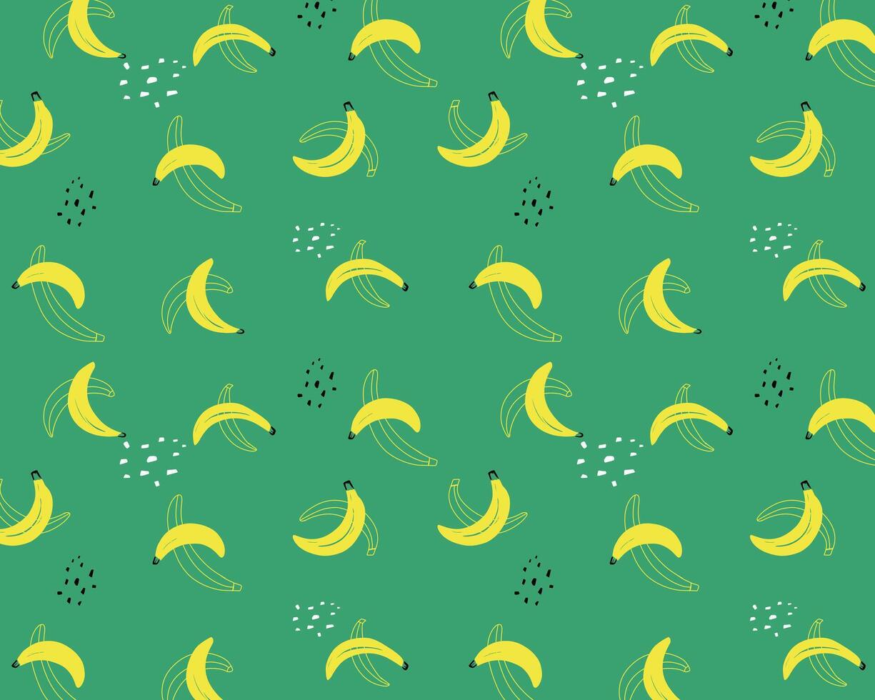 Banana illustration pattern background layout banner backdrop packaging textile print art editable vector