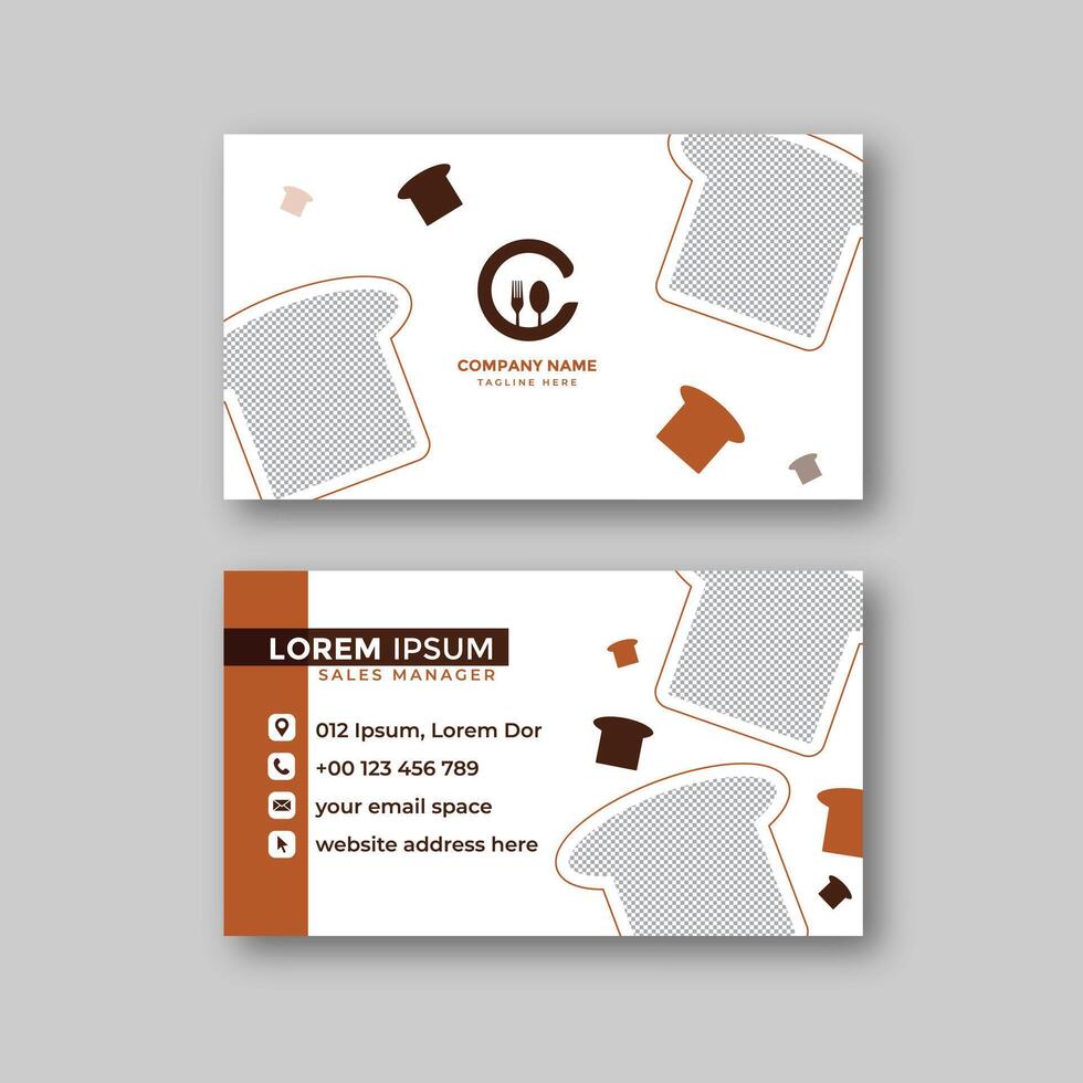 Bakery business card template vector