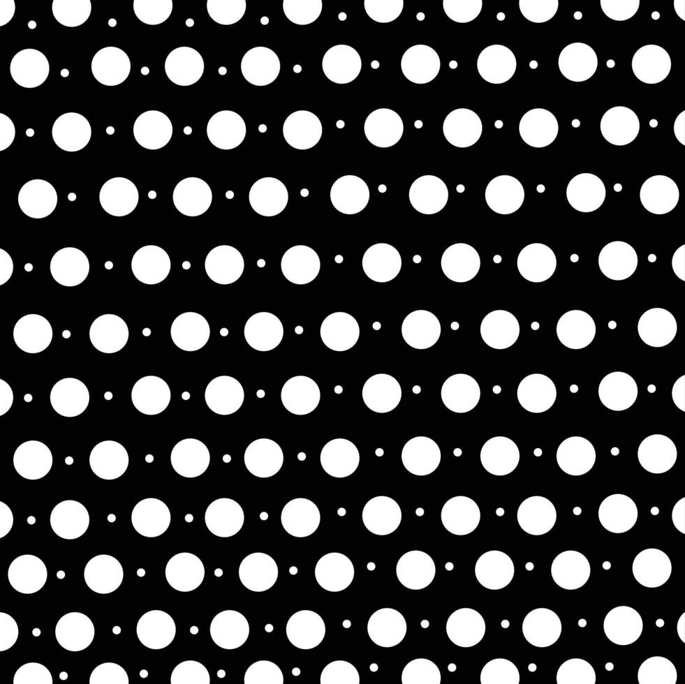 Polka Dot Pattern Design On Black Background vector