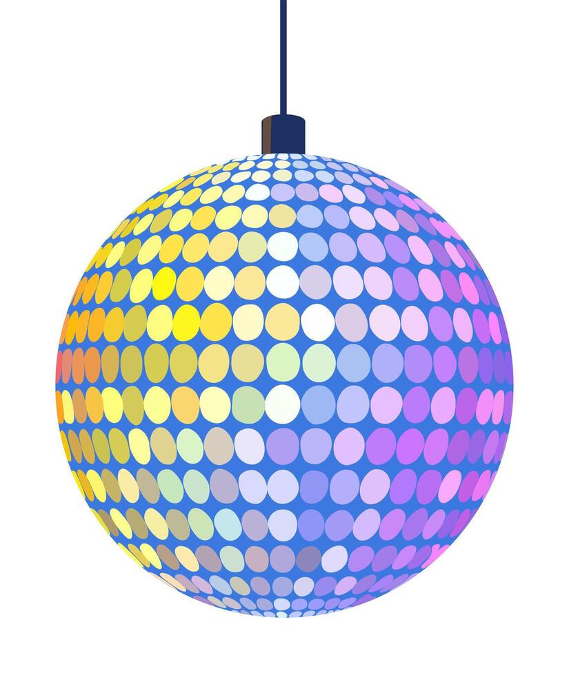 Shiny mirror disco ball. isolated illustration vector