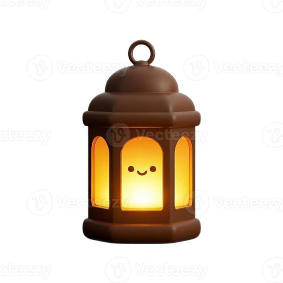 A small lantern with a smiling face on it png