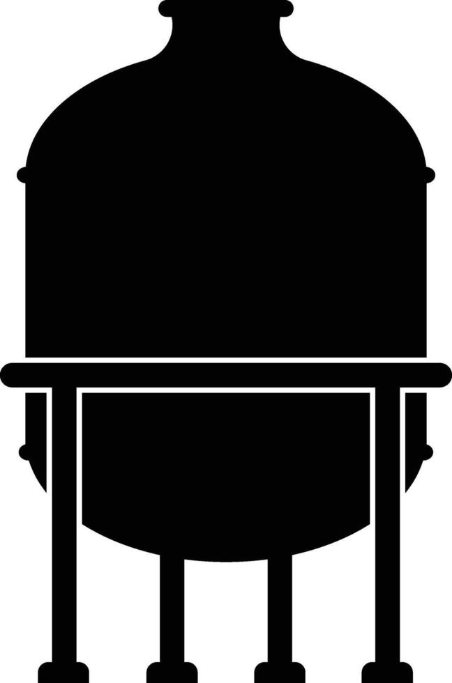 Liquefied Natural Gas Tank, LNG Storage Tank Icon Symbol. vector