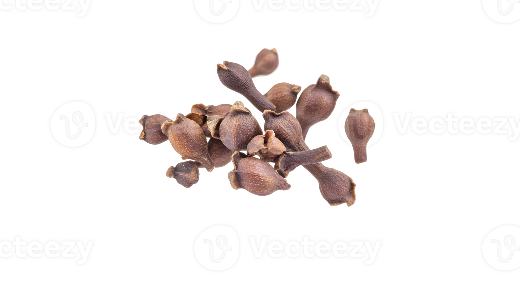 Aromatic clove buds on a transparent background, showcasing culinary spices and seasonings png