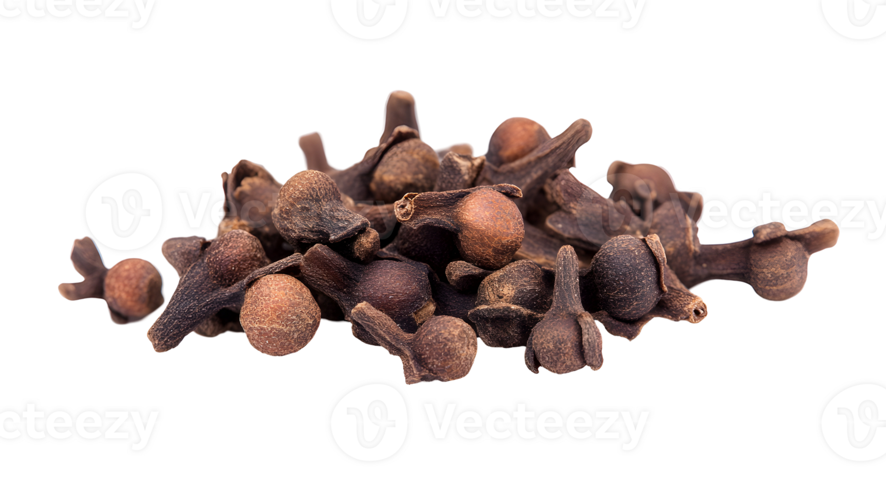 Detailed seamless transparent close up of aromatic cloves spices culinary ingredients png