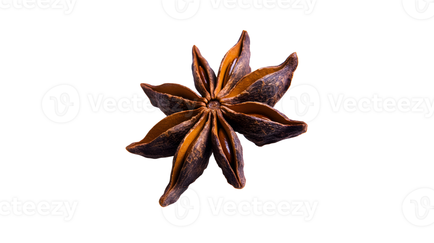 Aromatic star anise pod on transparent background perfect for culinary and design use png