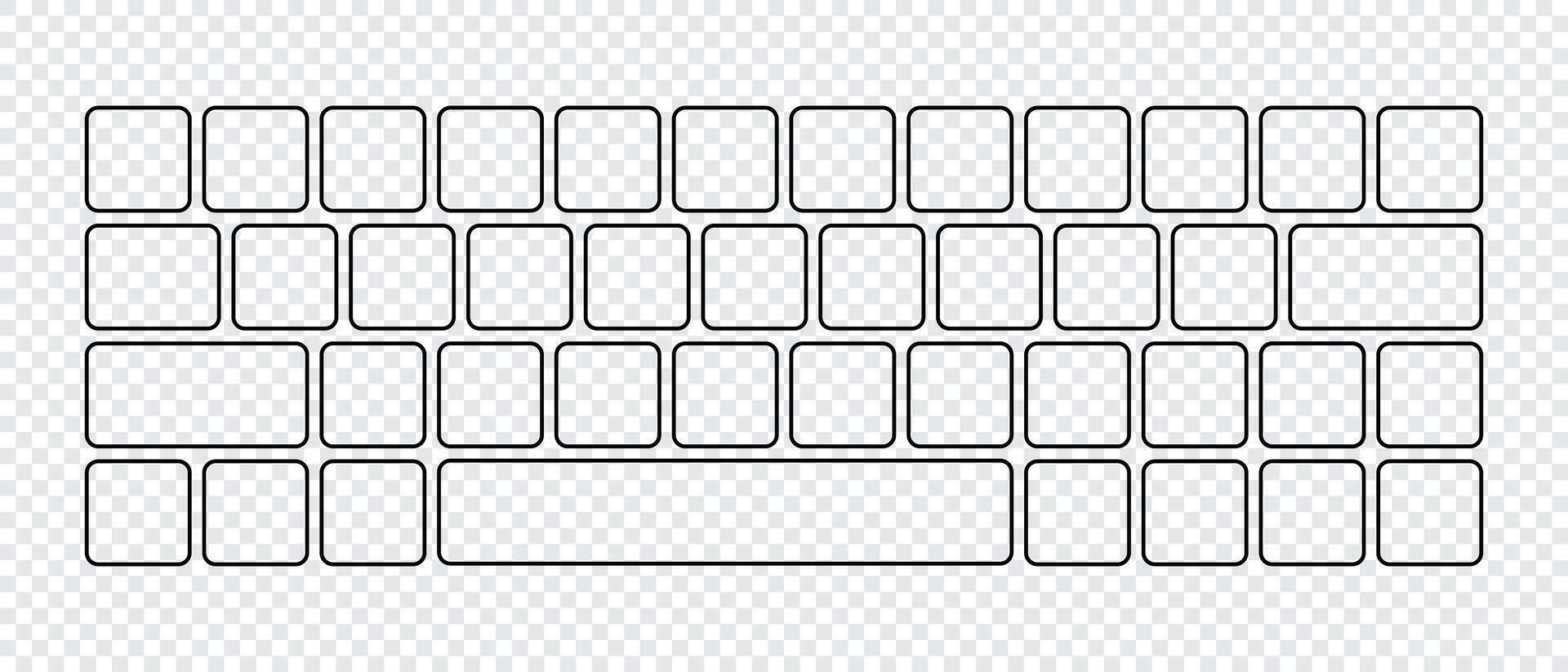Computer keyboard button layout template for graphic use, Modern computer keyboard, illustration vector