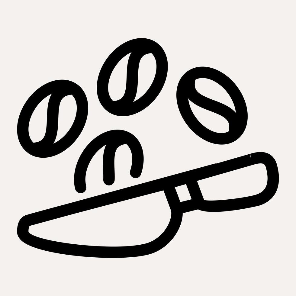 Coffee Bean Scoop icon vector