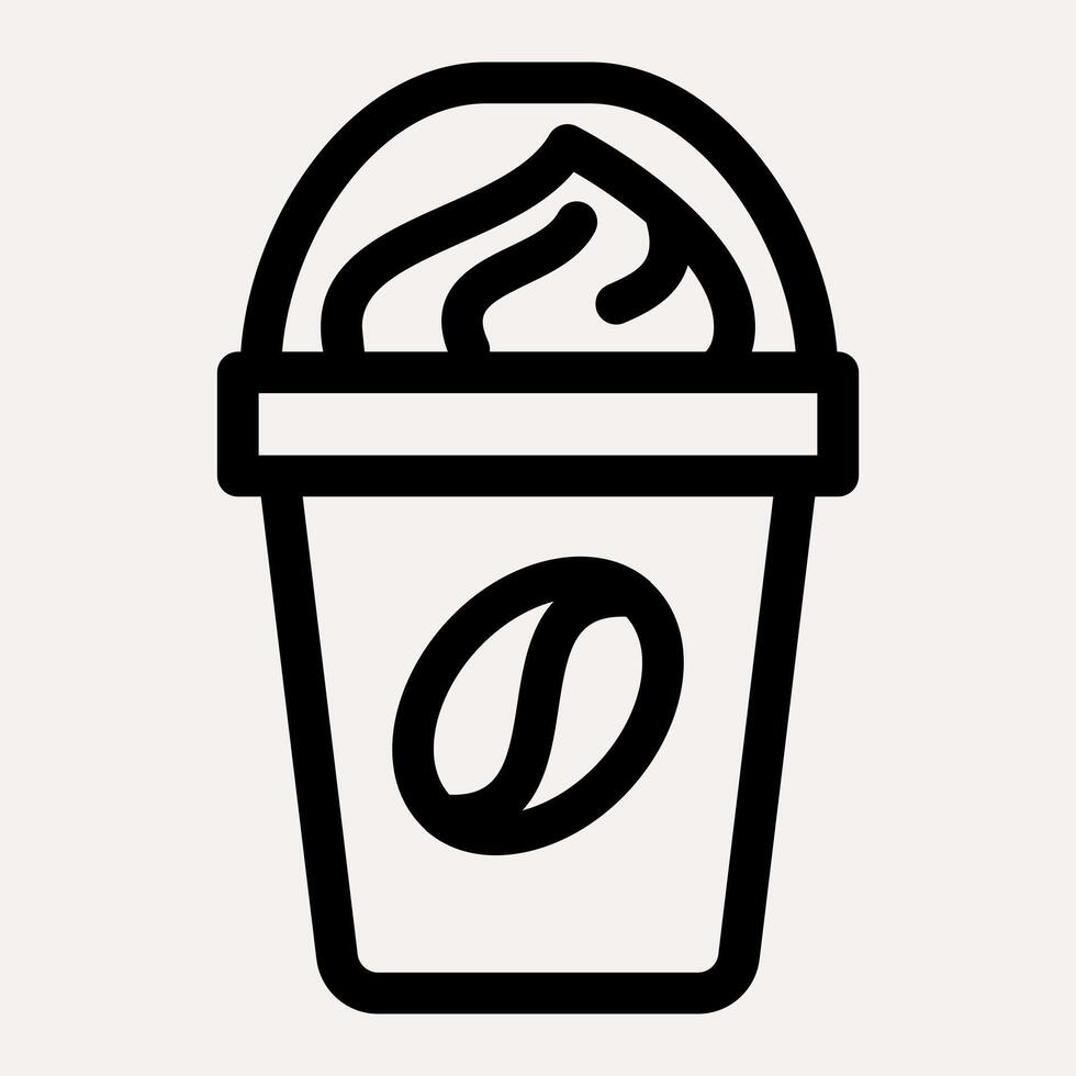 Disposable Cold Coffee Cups icon vector