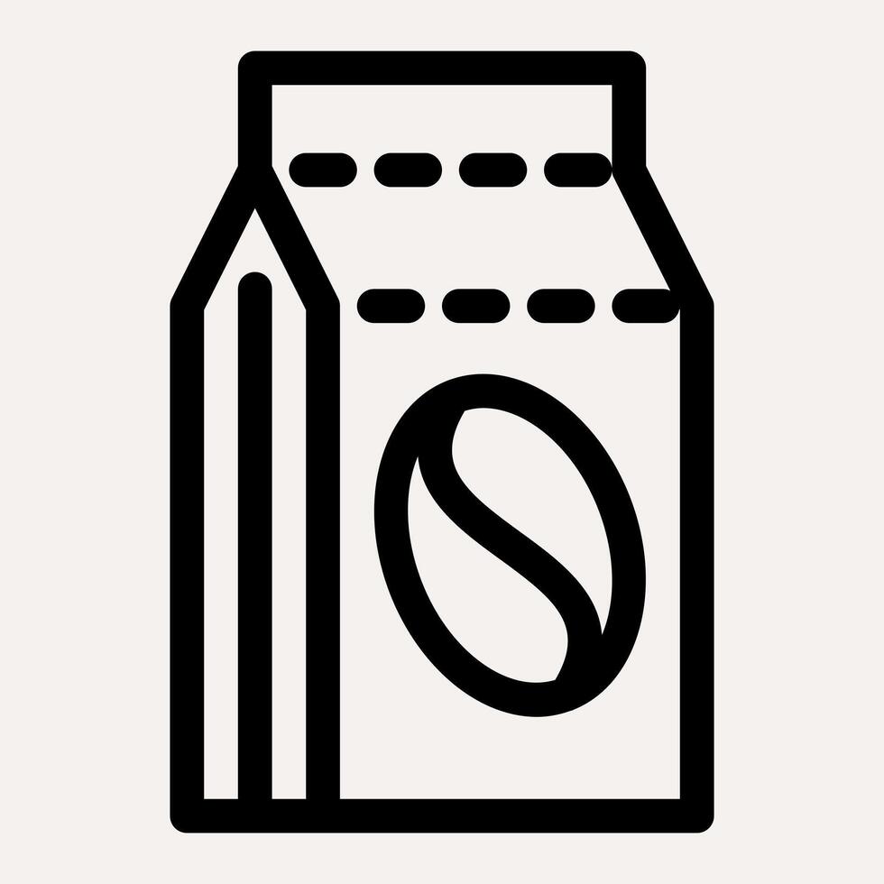 Ground coffee packaging icon vector