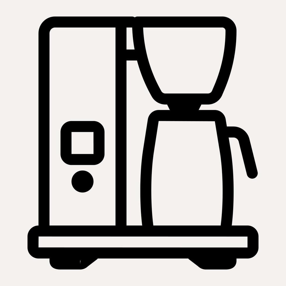 Grind and Brew Coffee Maker icon vector