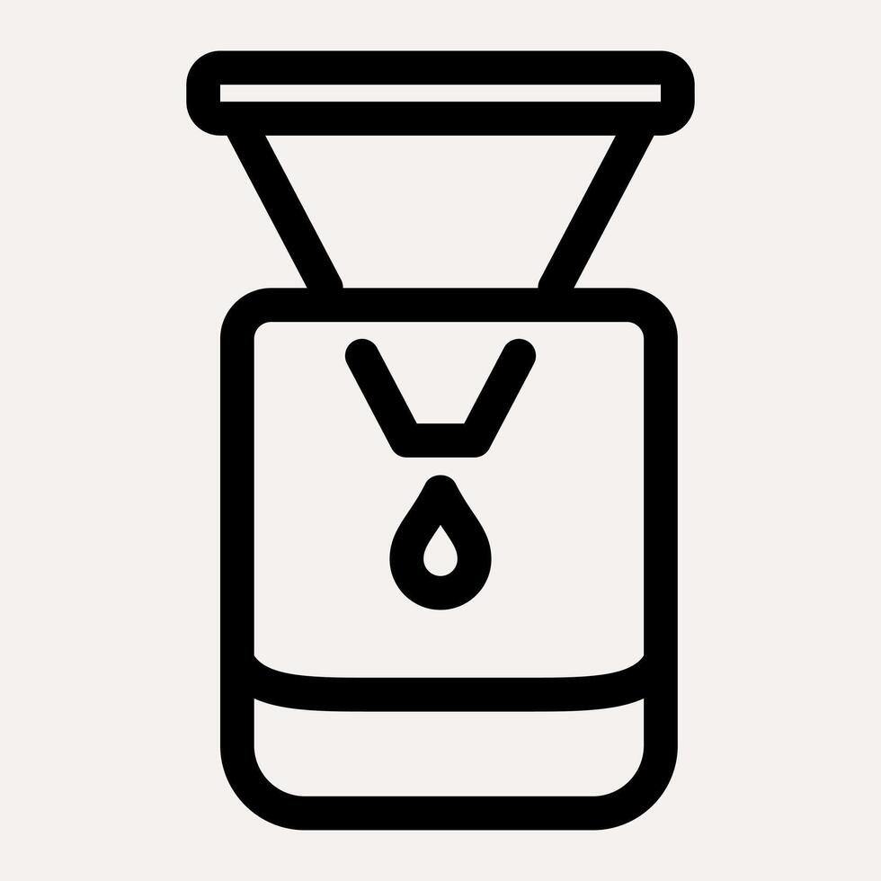 Manual Drip coffee icon vector