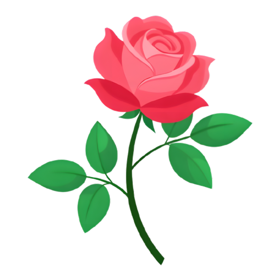 Vibrant pink rose image icon png