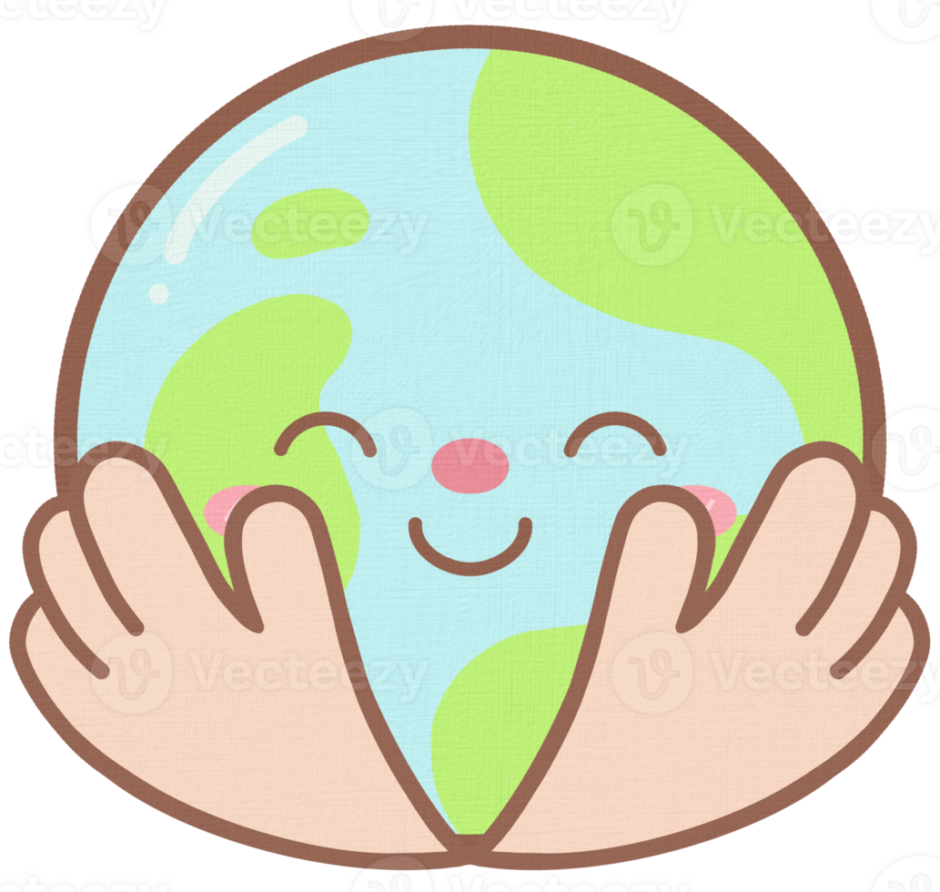 Hug Globe Character World Earth Day png