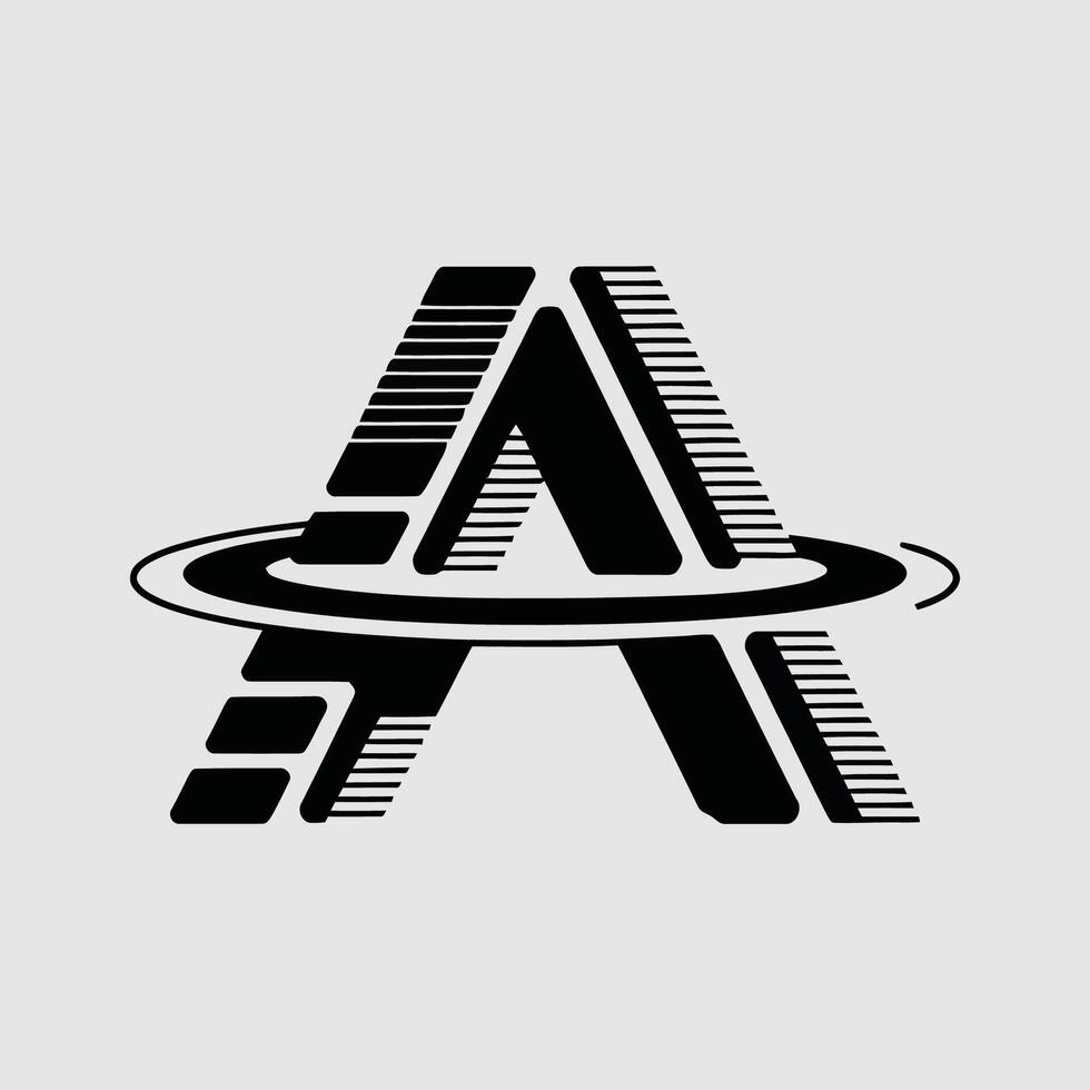 A letter logo, unique logo, tech vector