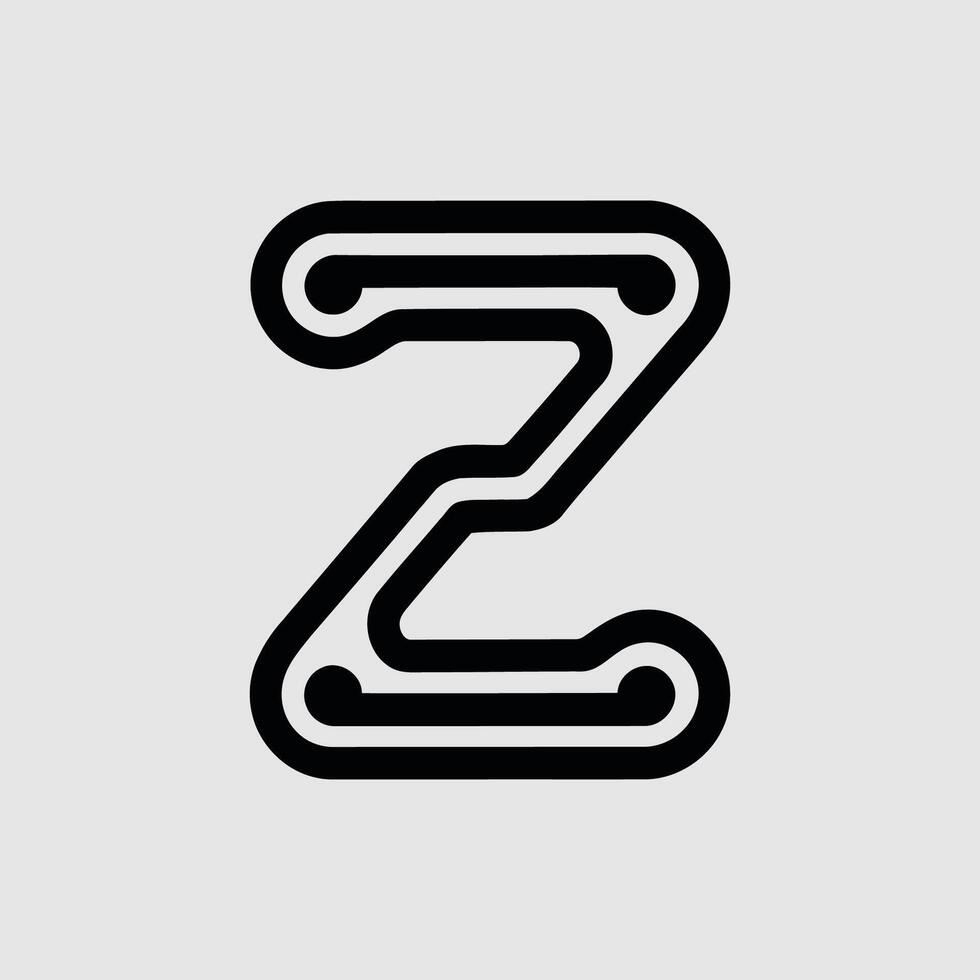 Z letter logo, unique logo, modern, tech vector