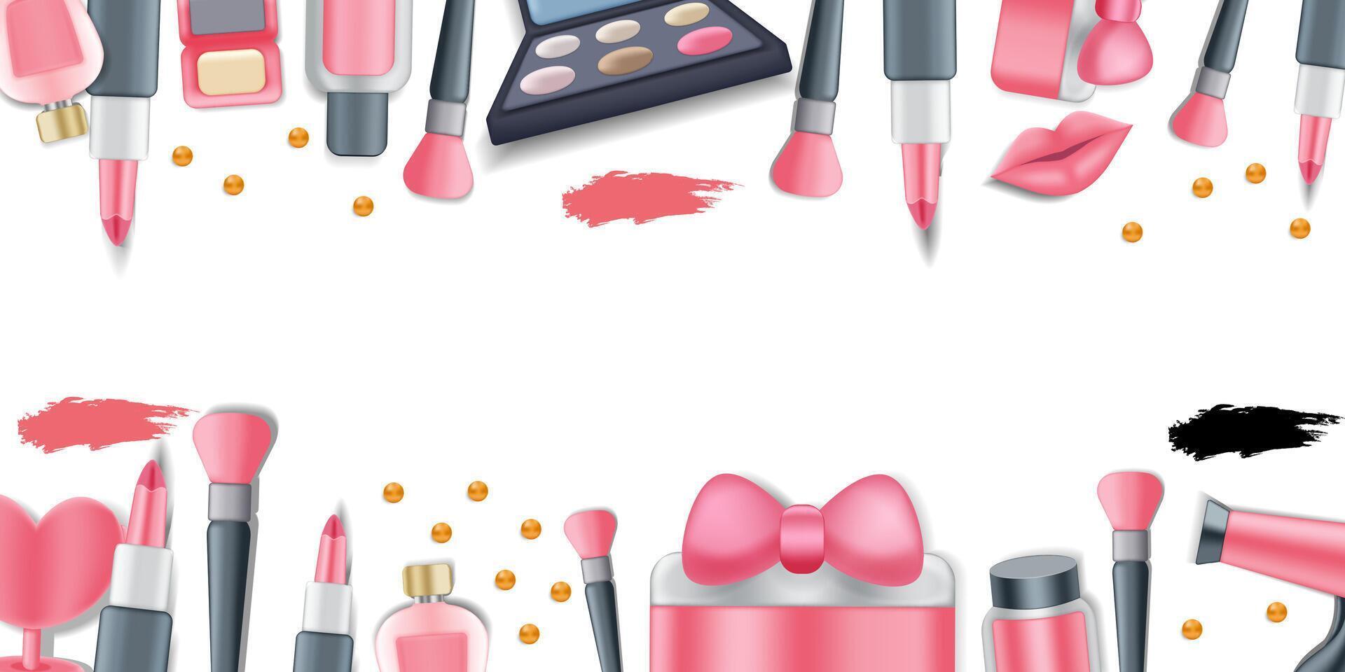 Cosmetics set Isolated on white background vector