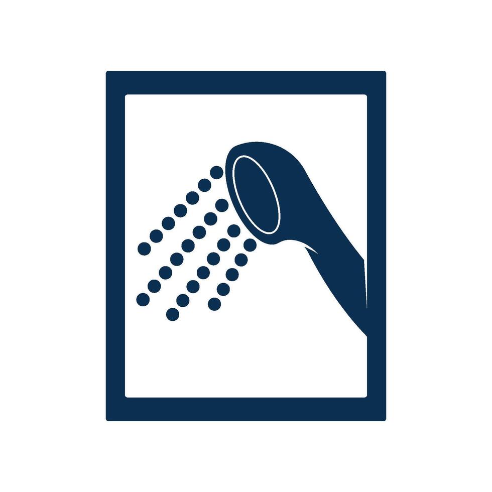 Shower logo Icon flat Design vector