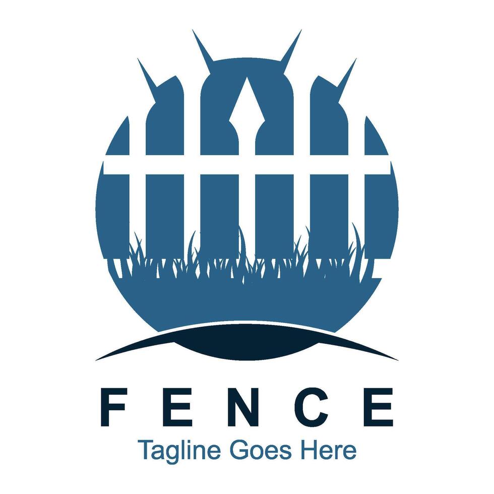 fence logo illustration vector