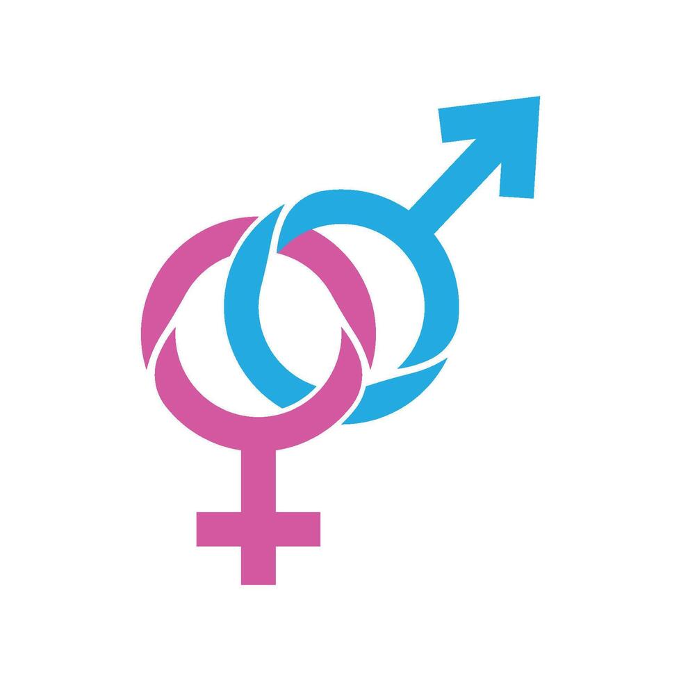 Gender symbol. Female and male icon template design vector