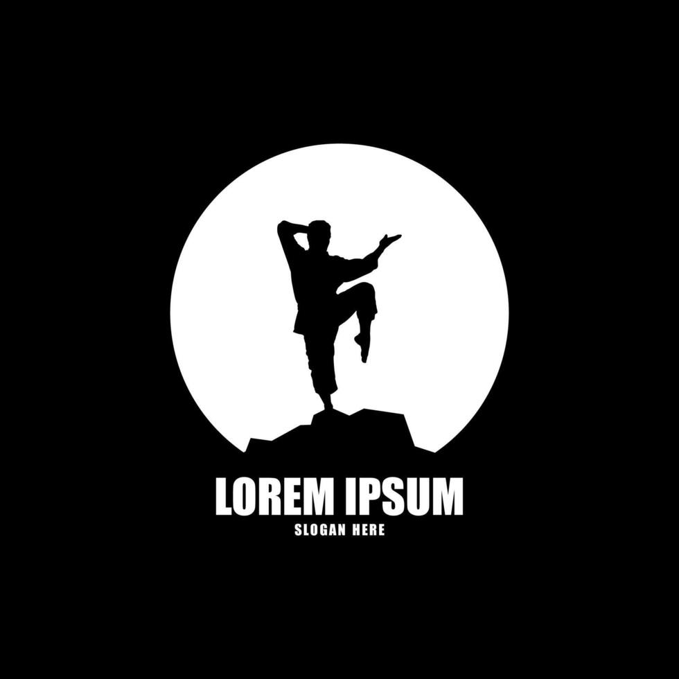martial art logo template design vector