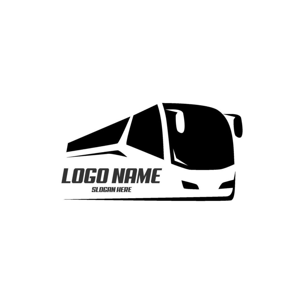 logo design bus transport illustration vector