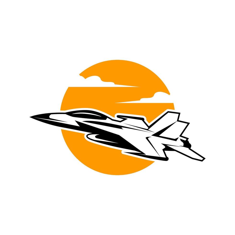 military aircraft jet fighter in the sky vector