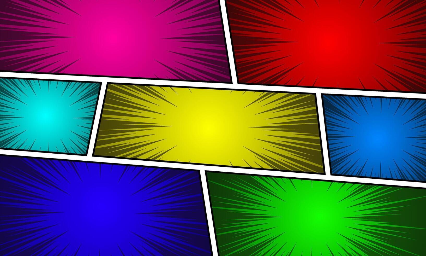 Comic book page explosion vector