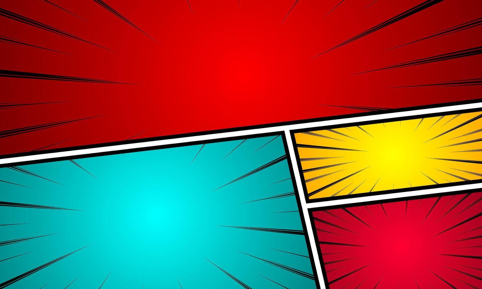 Abstract background with colorful and halftones. Background in comic style vector