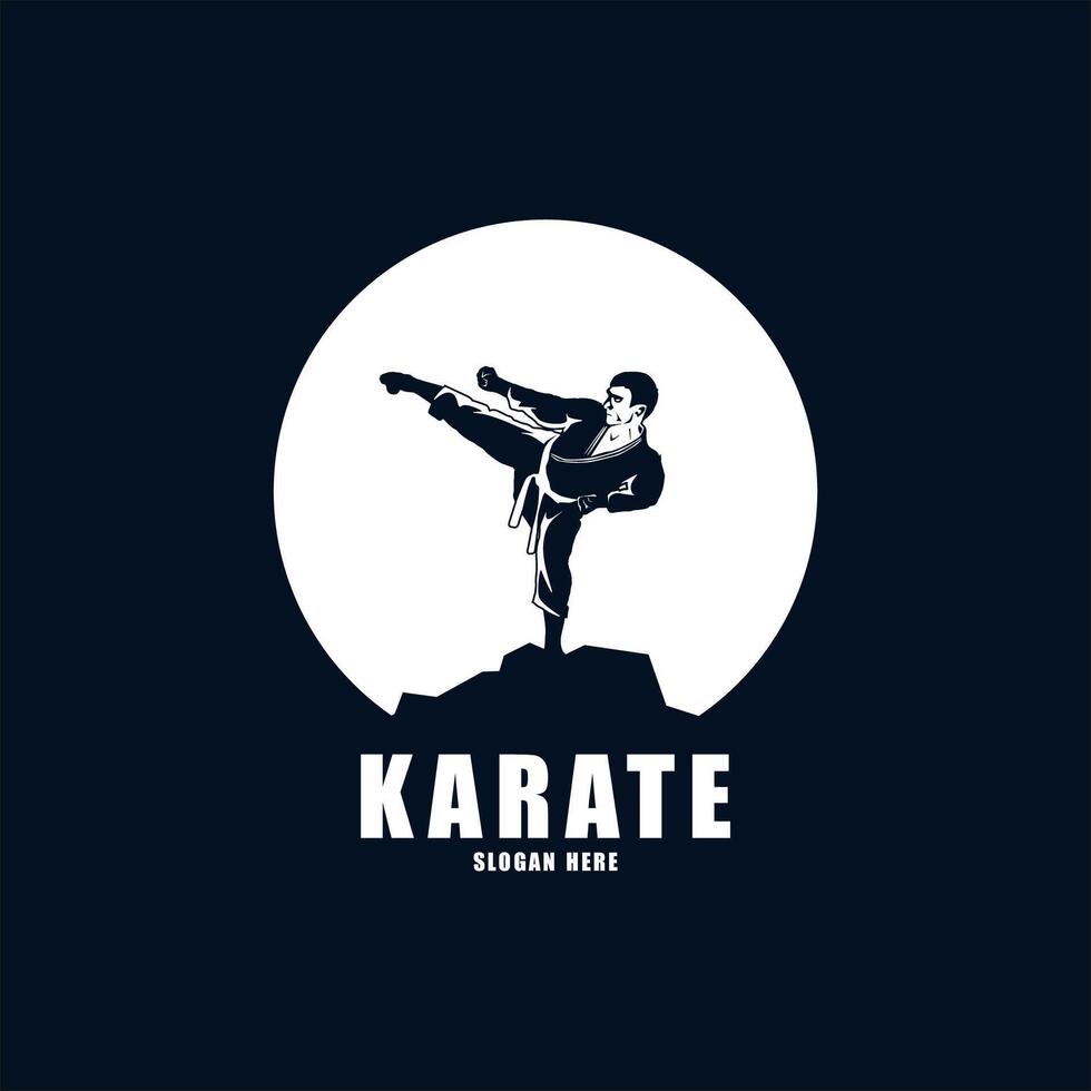 martial art karate logo template design vector