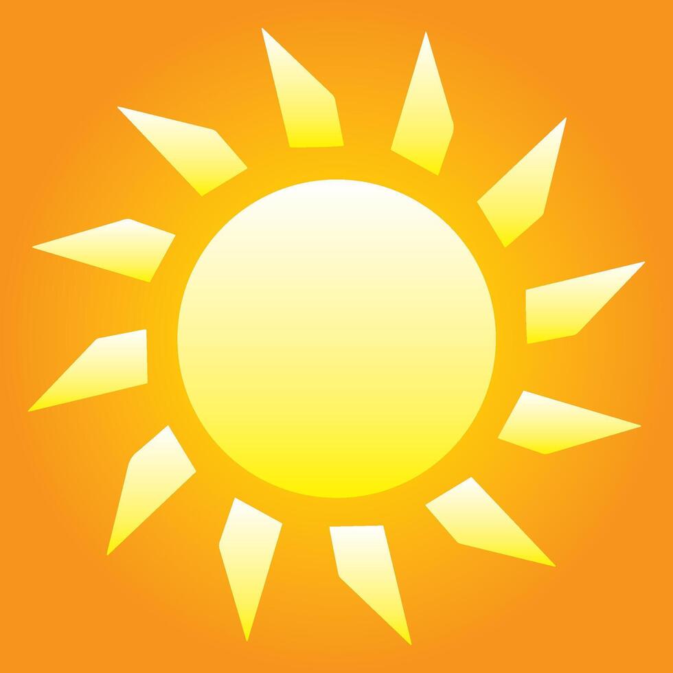 flat power yellow background sunlight icon vector