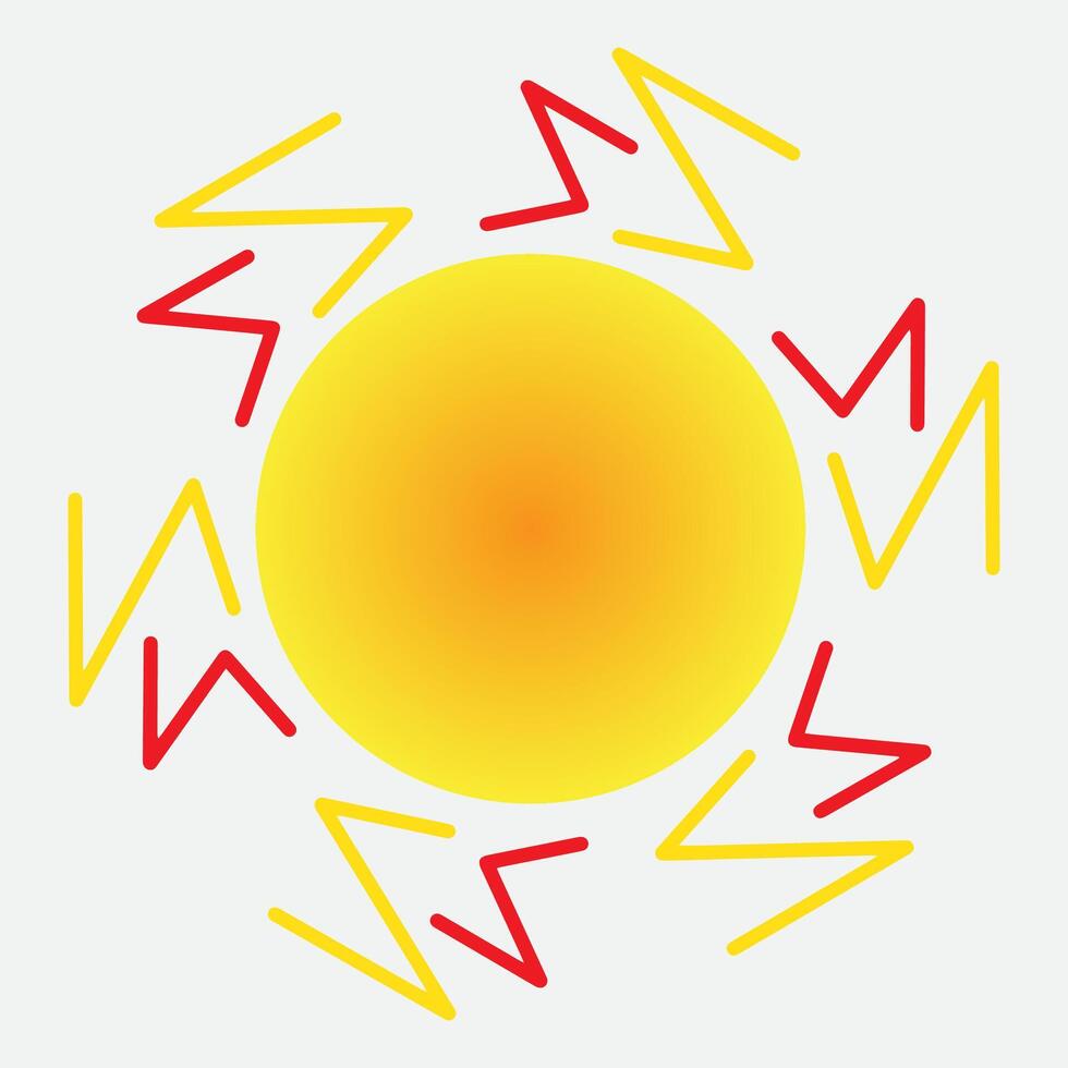 landscape effect sun line background vector