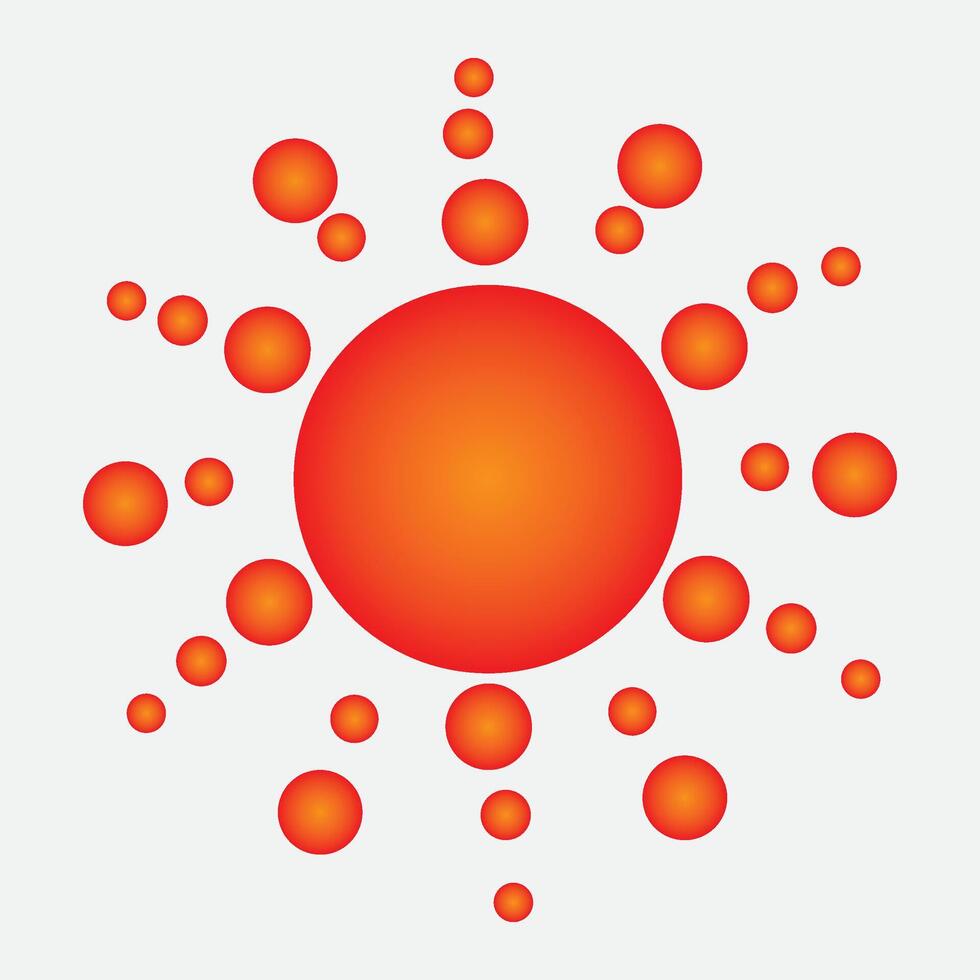 illustration landscape sun circle background vector